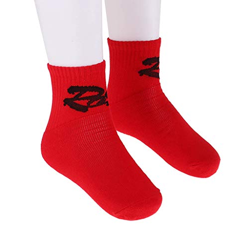 F Fityle 4X Plantillas de Patines en Línea Ortopédicas Almohadillas de Patines + 2X Calcetines de Algodón para Deportes de Invierno Entrenamiento de Esquí - Rojo, M