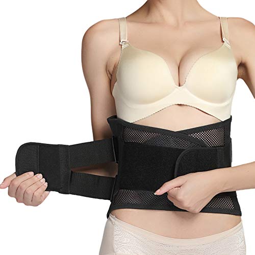 Faja de espalda ULTRA LIGERA - Apoyo lumbar / para la postura - Tejido transpirable para el ejercicio - Compresión adaptable - Marca Neotech Care (Talla S)