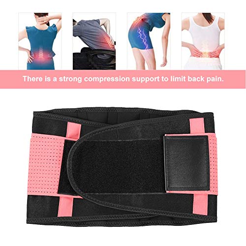 Faja para la espalda, cinturón de protección deportiva con almohadilla lumbar extraíble, paneles ajustables, cinturón de apoyo para alivio del dolor de espalda para hombres y mujeres