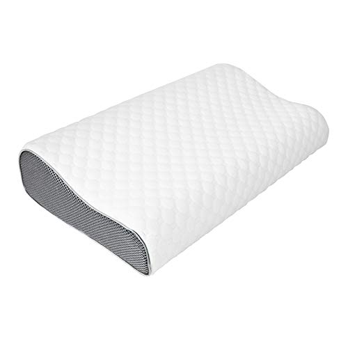 Feagar Almohada Viscoelástica para Cuello -Almohada Cervical para Domir, Almohadas Arca para Apoyo Cervical para Personas Que Duermen de Lado y de Espaldas (49.5*29.5)