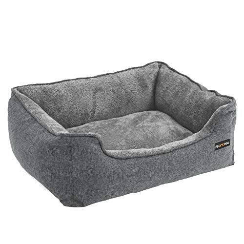 FEANDREA Cama para Perro, Sofá paraPperro, 70 x 55 x 21 cm, Gris PGW10GG