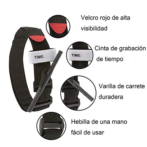 Feloyal Torniquete Tactico Accesorios Kit de Emergencia de Caza y Senderismo, para Exteriores Emergencias Graves y el Control de la Pérdida de Sangre Senderismo