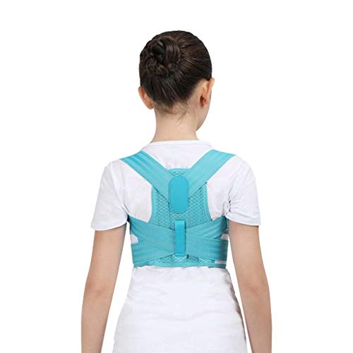 FENXIXI Niños Ajustables Postura Corrector Trasero Cinturón de Soporte para niños Corsé ortopédico para niños Espalda Espalda Lumbar Hombro Sujetadores Salud (Color : Blue, Size : Small-S)