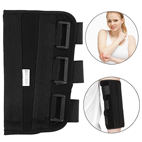 Férula de brazo para férula de corrección de articulación del codo de la extremidad superior radial Soporte de férula de brazo, férula de codo ajustable Soporte de brazo cubital(L)