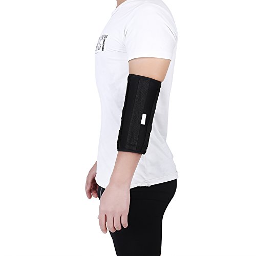 Férula de brazo para férula de corrección de articulación del codo de la extremidad superior radial Soporte de férula de brazo, férula de codo ajustable Soporte de brazo cubital(L)