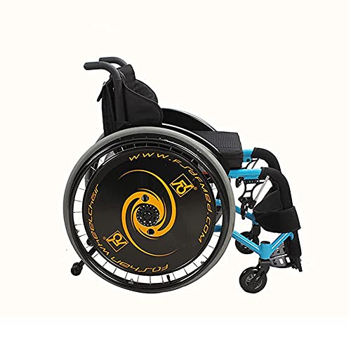 FGVDJ Sillas de Ruedas Deportivas 10,7 kg Lghtweight Plegable Ergonómico Cómodo reposabrazos Reposapiernas basculante 100 kg Soporte de Carga , Ancho del Asiento 36/38