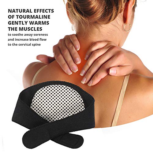 Filfeel Neck Brace, Cuello de autocalentamiento Cuello de Cuello Cinturón Natural Terapia física para el Cuello Rigido Alivio del Dolor, Dolor de Cabeza, Migrañas