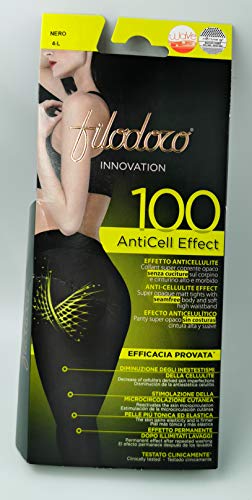 FILODORO Innovation - Medias elásticas para mujer, súper opacas, sin costuras, efecto mate, para mujer, de invierno Negro XL