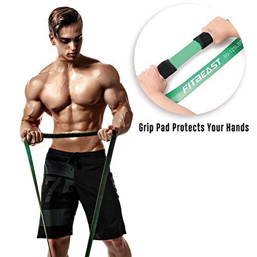 FitBeast Banda de Resistencia con Anclaje para Puerta Almohadilla de Mano（5 Pcs ），Pull Up Bands para Pilates, Entrenamiento, Fisioterapia, Estiramiento, Yoga, Gimnasio en Casa para Hombres y Mujeres