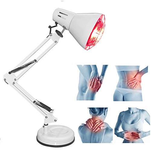 FLJUN Lámpara infrarroja de sobremesa de 150 W con Calor Ajustable y Brazo Flexible para Fisioterapia, rehabilitación, recuperación Corporal (Blanco)