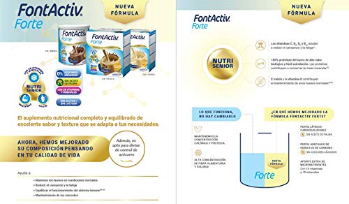 Fontactiv Forte Vainilla - 14 Sobres de 30gr Suplemento Nutricional para adultos y mayores - 1 o 2 sobres al día