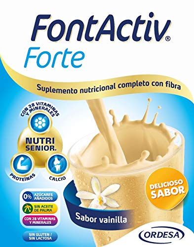 Fontactiv Forte Vainilla - 14 Sobres de 30gr Suplemento Nutricional para adultos y mayores - 1 o 2 sobres al día