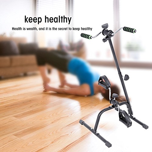 FTVOGUE- Bicicleta de Ejercicios Ajustable, Máquina Soporte Pedalier Pedales de Brazos y Piernas para Fitness para Tonificar Músculos Ayuda a Mejorar Circulación, para Ejercicio Entrenamiento en Casa