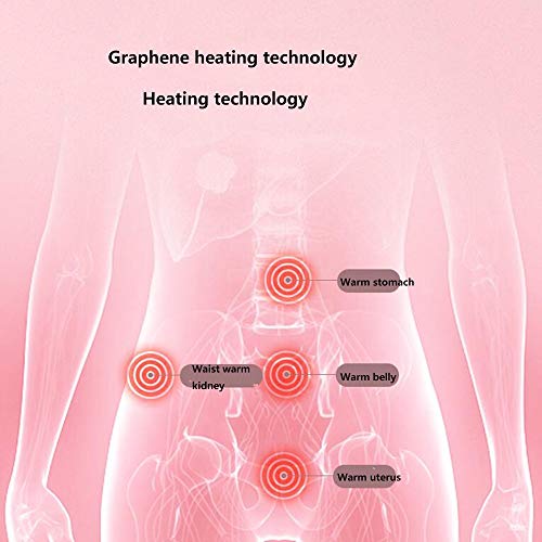 FUFU Masaje Almohadilla térmica para calambres menstruales Alivio del dolor de estómago en la parte baja de la espalda, cinturón de cintura con calentamiento por infrarrojos USB para sincronización fe