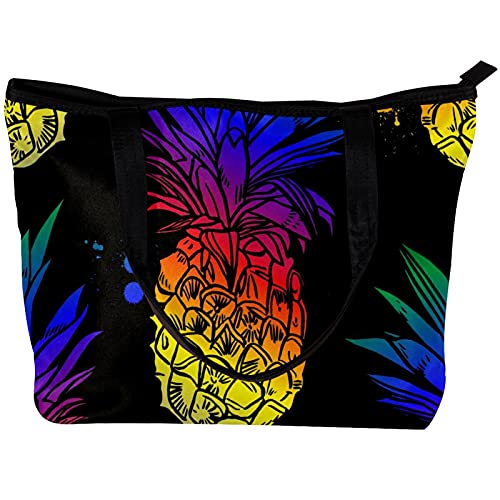 FuJae Bolso de mano para mujer Bolso de lona Bolso hobo de hombro El color del fruto sin fisuras Reutilizable para uso diario informal en la escuela