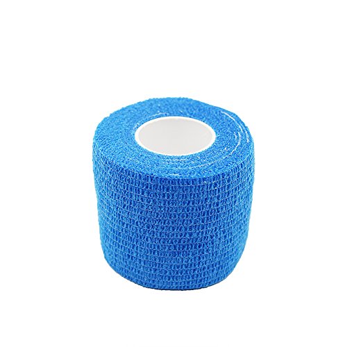 fuluning vendaje cohesivo vendaje adhesivo rollo Flexible vendaje deportivo no tejido cohesivo cinta azul 5 cm Pack de 6 rollos