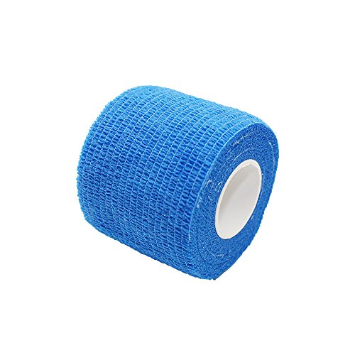 fuluning vendaje cohesivo vendaje adhesivo rollo Flexible vendaje deportivo no tejido cohesivo cinta azul 5 cm Pack de 6 rollos