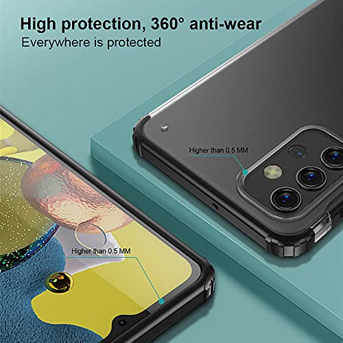 Funda Militar Grado Compatible con Samsung Galaxy A32 5G Carcasa Anti Choque Proteccion Cover, Micro-Mate PC Duro Atrás Flexible Silicona TPU Suave Translúcido Case, Rojo