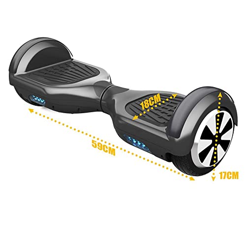 FUSIYU Hoverboard con Silla, Scooter autoequilibrado con Hoverkart 6.5 Pulgadas Hoverboards para niños, con Bluetooth y Altavoz, Regalo para Niños