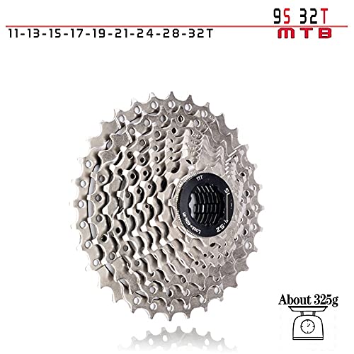 FYLYHWY Cassette MTB 8 ​​9 10 11 12 Velocidad 32/36/40/42 / 46/40 / 52t Mountain Bicycle Freewheel Sprocket de Bicicleta para for Shimano Fit for SRAM Sunrace (Color : 9S 11 32T)