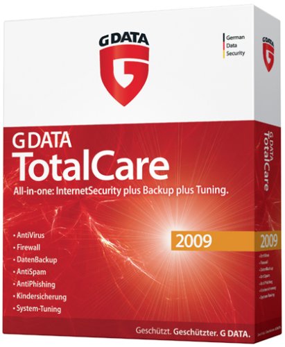 G DATA TotalCare 2009, DE, 1-user - Seguridad y antivirus (DE, 1-user, Caja, 1 usuario(s), 1 Año(s), 512 MB, Windows XP SP2 32/64-bit Windows Vista 32/64-bit, DEU)