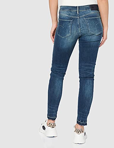 G-STAR RAW 3301 Mid Waist Ankle Skinny Jeans, Antic C296-b817-Árbol de Navidad, 27W x 30L para Mujer