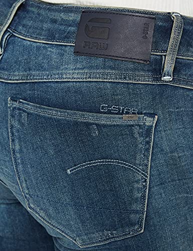 G-STAR RAW 3301 Mid Waist Ankle Skinny Jeans, Antic C296-b817-Árbol de Navidad, 27W x 30L para Mujer