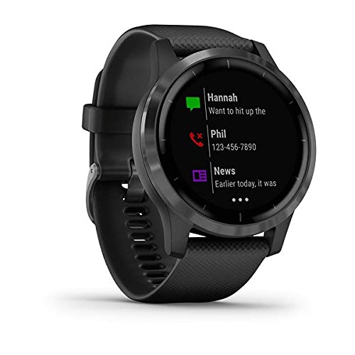 Garmin Vivoactive 4 - Reloj inteligente con GPS y funciones de control de la salud durante todo el día, color negro