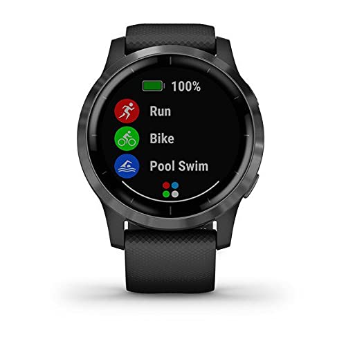 Garmin Vivoactive 4 - Reloj inteligente con GPS y funciones de control de la salud durante todo el día, color negro