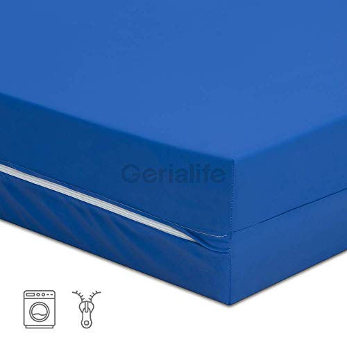 Gerialife® Colchón Geriátrico Hospitalario Articulado | 8 cm de Viscoelástica | Funda Sanitaria Impermeable (90x190)