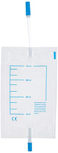 GIMA 28707 - Bolsa de orina de pierna con válvula antirreflujo, 750 cc, 10 cm de diámetro, 30 unidades