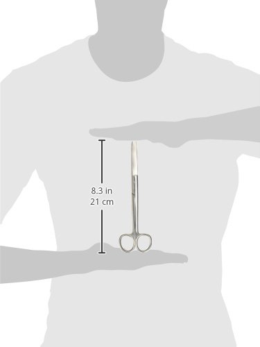 GIMA ref 26891 Tijeras quirúrgicas curvadas en acero inoxidable punta roma para enfermería y uso medical, accesorio del botiquín de primeros auxilios utilizable en hogar médico, 20cm