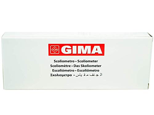 GIMA ref 27351 Escoliómetro para la evaluación de escoliosis, instrumento médico para detectar la presencia y la entidad de la giba costal basado en el principio del nivel, medición en grados.