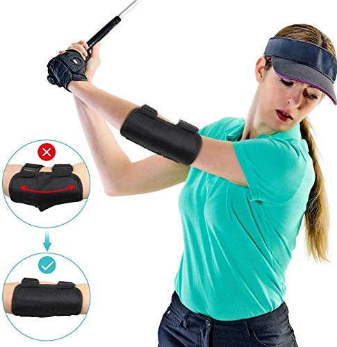 Golf Swing Trainer, Golf Training Aid Swing Posture Postura Codo Brace Corrector, Práctica recta Golf Swing Trainer Codo Brace Alarma Herramienta de corrección de swing para corrección de postura de g