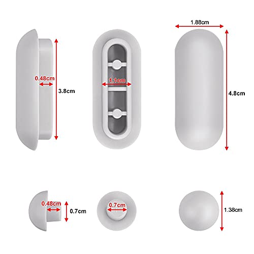 GOLRISEN 8 unids Topes de Asiento de Inodoro Amortiguador de Plástico y 4 unids Topes de Tapa de WC Paragolpes de Inodoro Estándar Tapones Parachoques de Tapas WC para Evitar Ruidos y Golpes, Gris