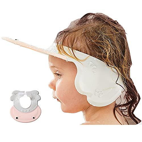 Gorro de ducha para niños, protector de champú ajustable, Gorro de Champú de Silicona Suave, protector de champú, protector de baño, gorro suave, resistente al agua, para más de 6 meses