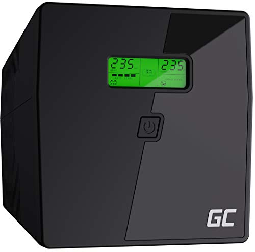 Green Cell® SAI Sistema de alimentación ininterrumpida UPS Potencia 2000VA (1200W) 230V Fuente de alimentación Continua Line Interactive senoidal AVR USB/RJ45 4X Schuko Tomas con Pantalla LCD