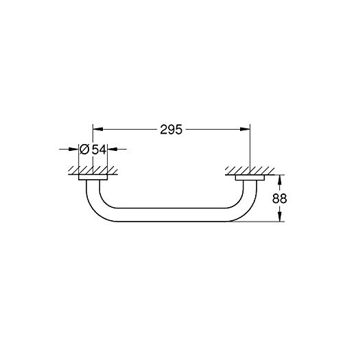 Grohe Essentials - Asidero de bañera Redondo 300 mm (Ref. 40421001)