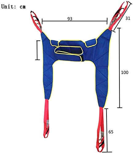 Grúa de paciente portátil de transferencia de honda de la correa, en movimiento suave Assist alzamiento de la marcha del arnés del cinturón ajustado Heights de dispositivos, for la tercera edad, disca