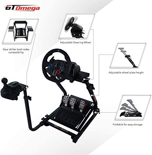 GT Omega Volante soporte para Logitech G29 G920 G923 con montura de cambio de velocidades v1 y v2 Thrustmaster T500 T300 TX y TH8A - PS4 Xbox Fanatec Clubsport