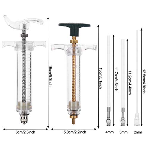 Haishell 2 juegos de jeringuillas de alimentación para pájaros, jeringas de alimentación a mano para bebés, pájaros, loros o enfermos, con 6 tubos de cosecha.