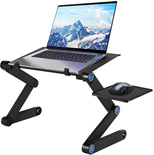 HANKING PLANET Mesa portatil para Ordenador, Soporte Ordenador portatil. Atril portatil para pc, Libro, Tablet. Base Ajustable y Plegable.