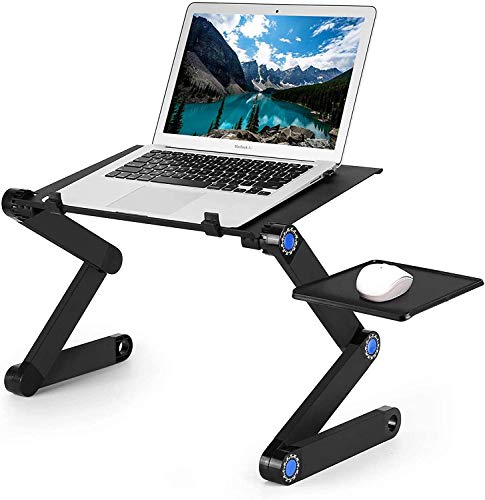 HANKING PLANET Mesa portatil para Ordenador, Soporte Ordenador portatil. Atril portatil para pc, Libro, Tablet. Base Ajustable y Plegable.