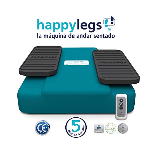 Happylegs 2021 - Ejercitador de Piernas Gimnasia Pasiva (Azul) + Mando a distancia 16 velocidades, azul