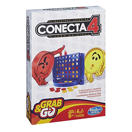 Hasbro Gaming- Conecta 4 Gaming Travel Juego de Viaje, Versión español, Multicolor (Hasbro Spain B1000175)