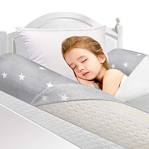 HBselect 2 piezas Espuma Barandilla Cama Seguridad Bebe Niño ,Suave y Portátil Barandilla Protección De Cama Para Bebe Niñas