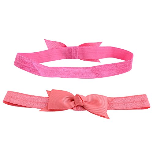 Hcimooy Baby Girls Diadema Arcos de Pelo Acanalado cinturón Stretch Bowknot para bebés niños pequeños 20pcs