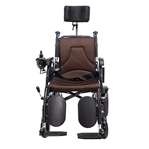 HDGZ Plegable Power Compact Mobility Aid Wheel Chair Silla de Ruedas eléctrica Ligera Scooter médico portátil, admite 125 LB, con Pedales y Asientos