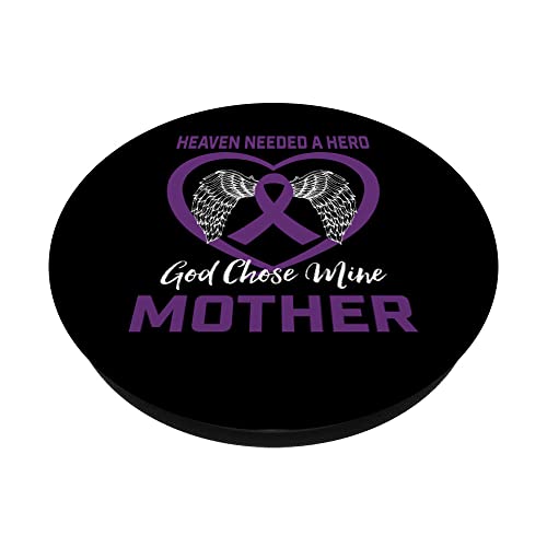 Heaven Needed a Hero Purple Alzheimer Mother Wings Gráfico PopSockets PopGrip Intercambiable