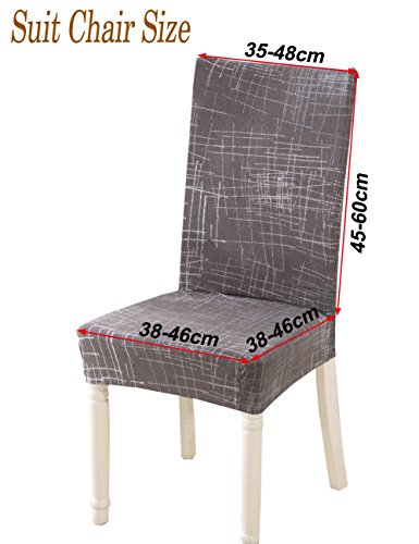 HengAi Style Sillas cubierta de la silla Para Ining 4 piezas modernas Imprimir Asiento estiramiento boda cubierta Ining heces silla Fundas para re